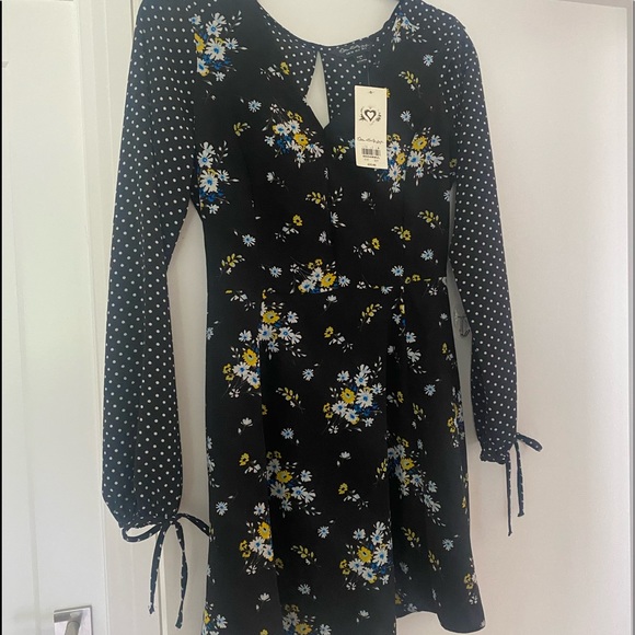 Miss SelfRidge Spot and Floral Print Dress - Picture 3 of 3